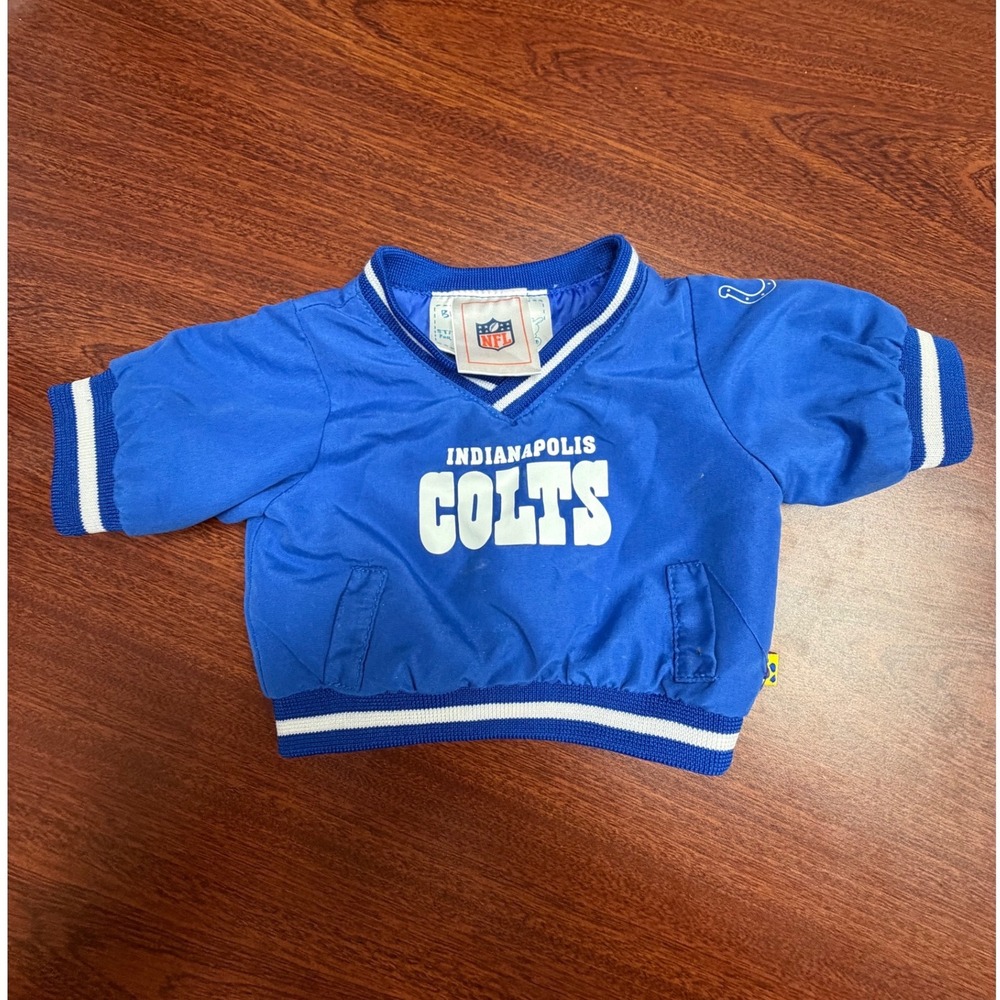 Build-A-Bear Indianapolis Colts NFL Blue Windbreaker Plush Outfit OS GOOD